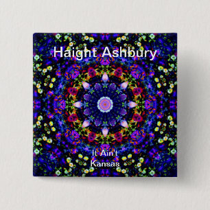 Haight Ashbury psychedelische Hippie-Mode-Kunst Button