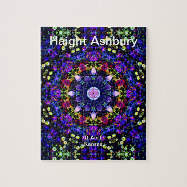 Haight Ashbury psychedelische Hippie-Mode-Kunst Puzzle (Vertikal)