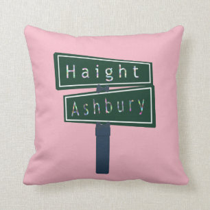 Haight Ashbury Rainbow Street Sign Kissen