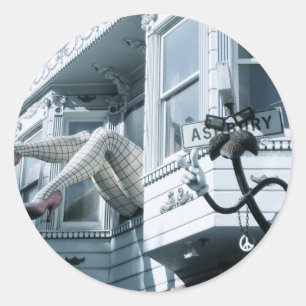 Haight-Ashbury Runder Aufkleber