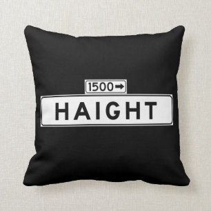 Haight St., San Francisco Straßenschild Kissen