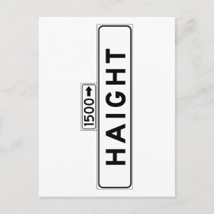 Haight St., San Francisco Street Sign Postkarte