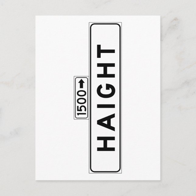 Haight St., San Francisco Street Sign Postkarte (Vorderseite)