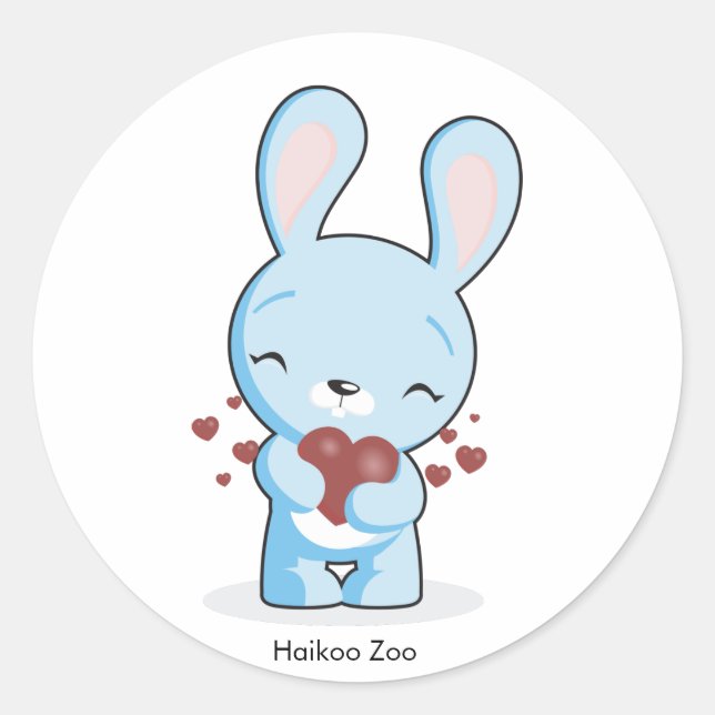 Haikoo Zoo Bunny Stickers (Vorderseite)