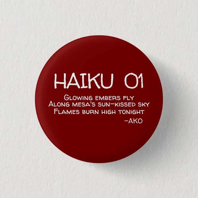 HAIKU 01 BUTTON (Vorderseite)