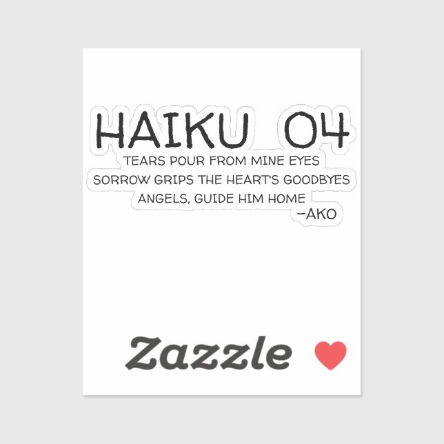 HAIKU 04 AUFKLEBER (Blatt)