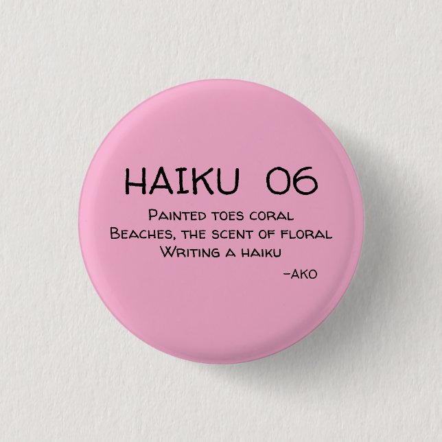 HAIKU 06 BUTTON (Vorderseite)