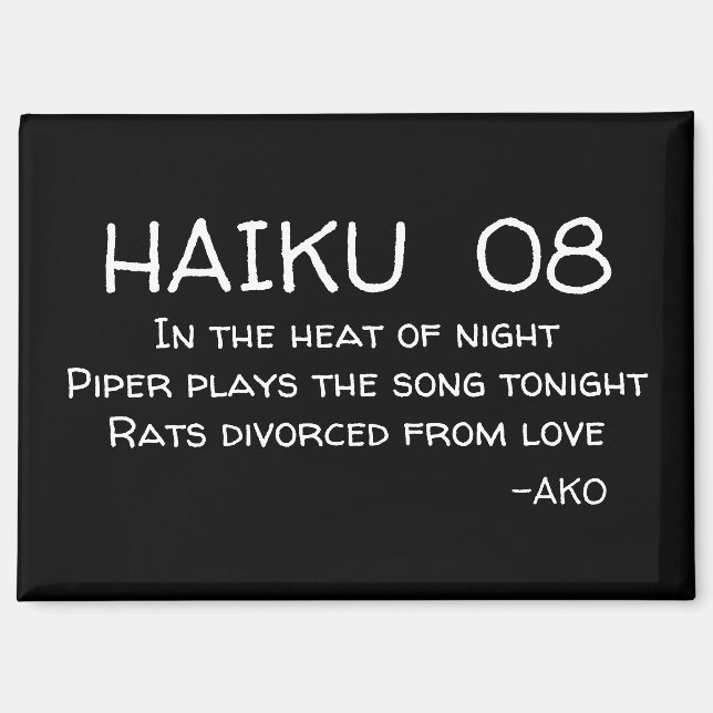 HAIKU 08 MAGNET (Vorderseite)