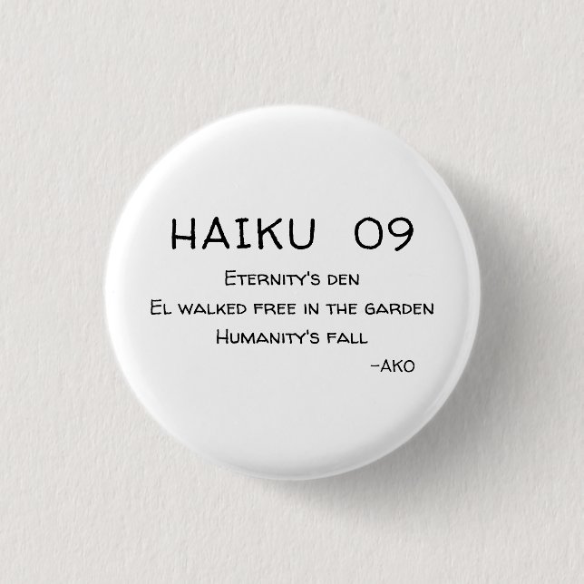 HAIKU 09 BUTTON (Vorderseite)