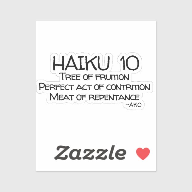 HAIKU 10 AUFKLEBER (Blatt)
