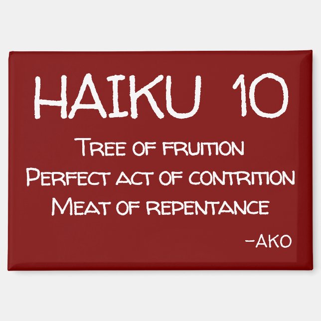 HAIKU 10 MAGNET (Vorderseite)
