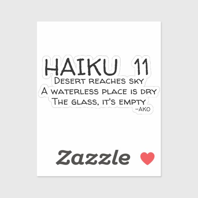 HAIKU 11 AUFKLEBER (Blatt)