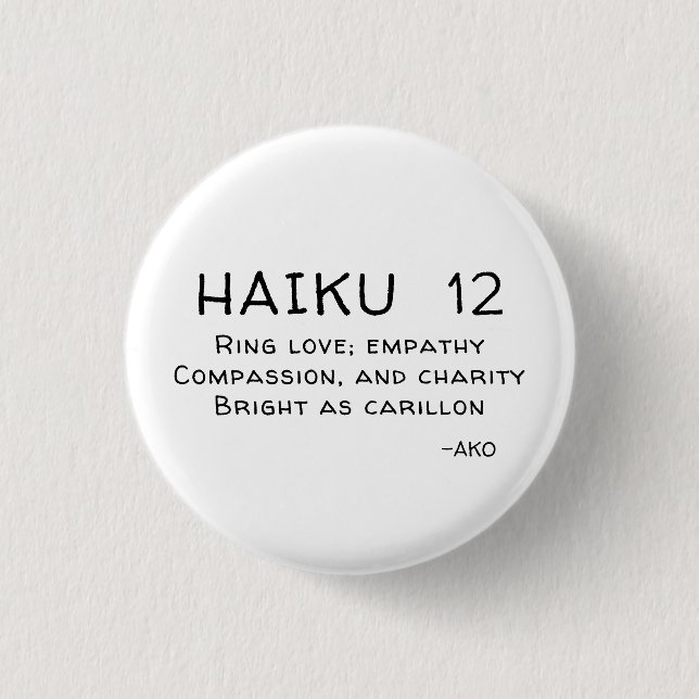 HAIKU 12 BUTTON (Vorderseite)