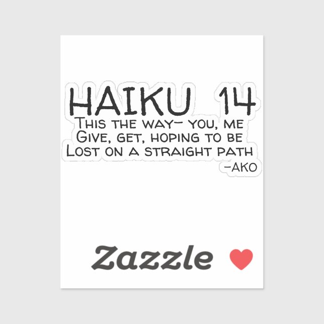 HAIKU 14 AUFKLEBER (Blatt)
