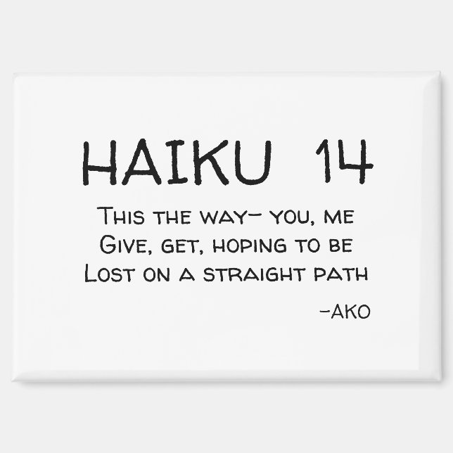 HAIKU 14 MAGNET (Vorderseite)