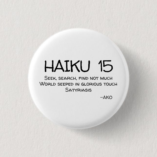 HAIKU 15 BUTTON (Vorderseite)