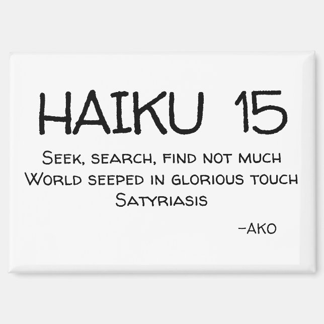 HAIKU 15 MAGNET (Vorderseite)