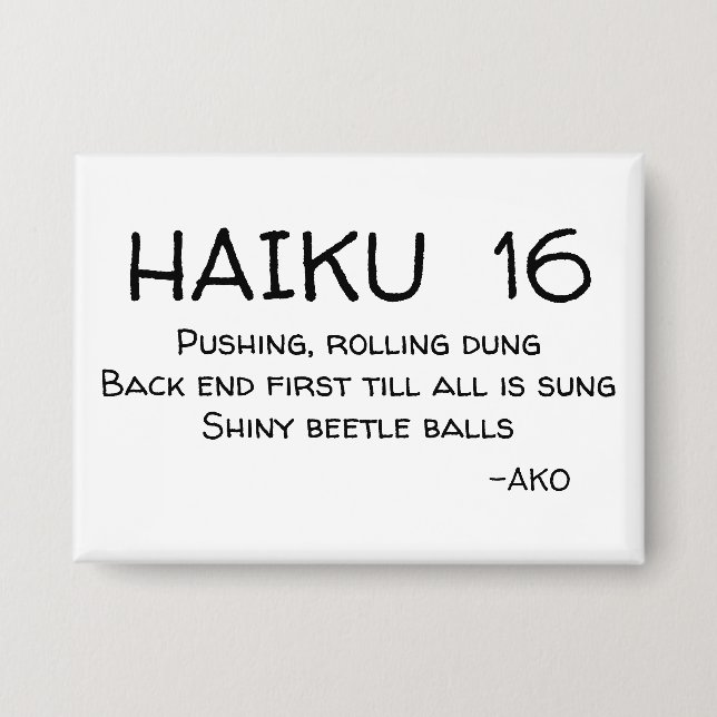 HAIKU 16 BUTTON (Vorderseite)