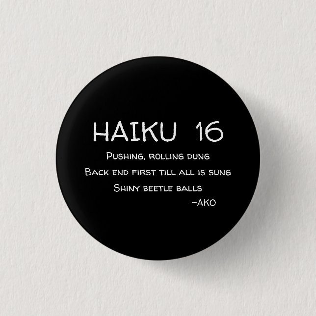 HAIKU 16 BUTTON (Vorderseite)