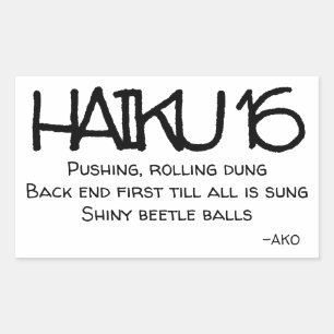 HAIKU 16 RECHTECKIGER AUFKLEBER