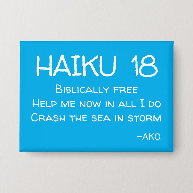 HAIKU 18 BUTTON (Vorderseite)