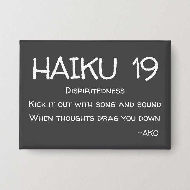HAIKU 19 BUTTON (Vorderseite)