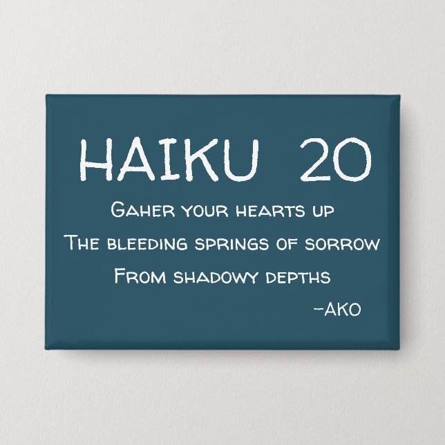 HAIKU 20 BUTTON (Vorderseite)