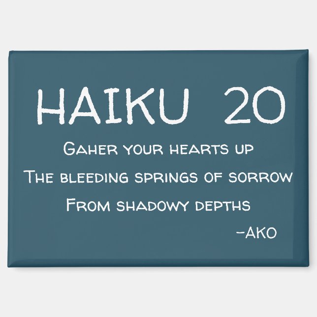 HAIKU 20 MAGNET (Vorderseite)