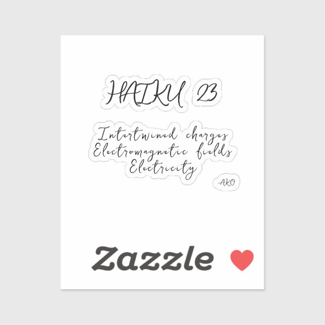 HAIKU 23 AUFKLEBER (Blatt)