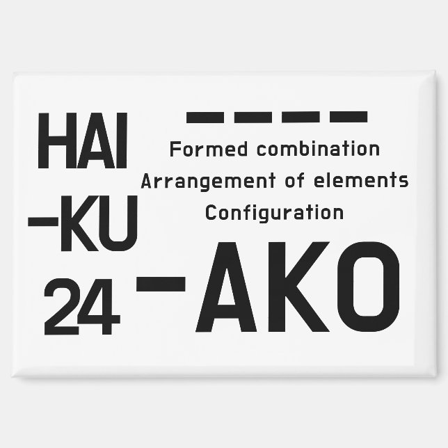 HAIKU 24 MAGNET (Vorderseite)