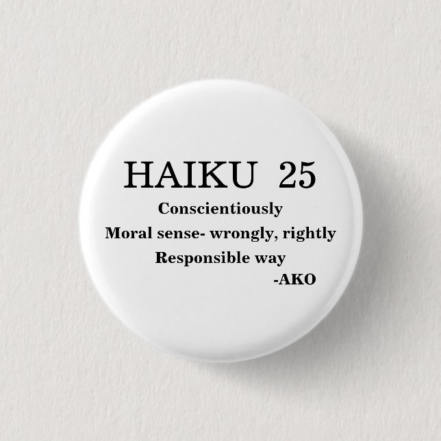 HAIKU 25 BUTTON (Vorderseite)