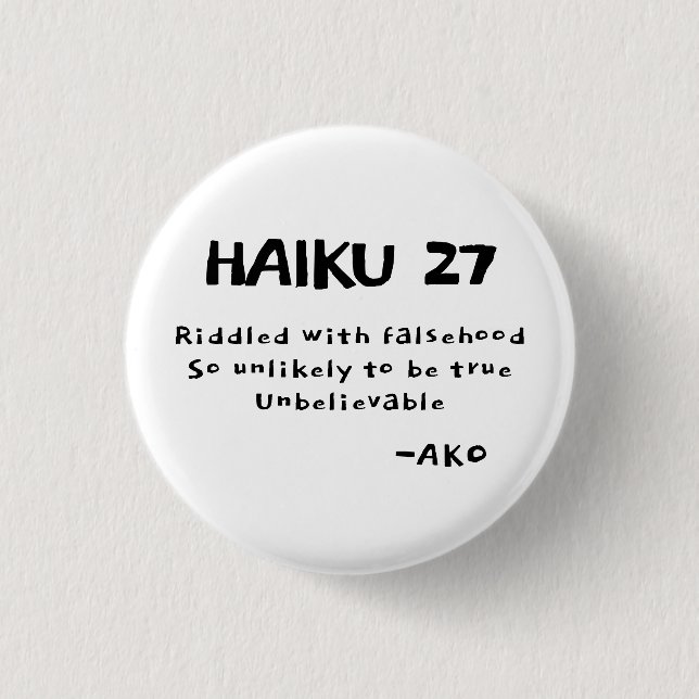 HAIKU 27 BUTTON (Vorderseite)