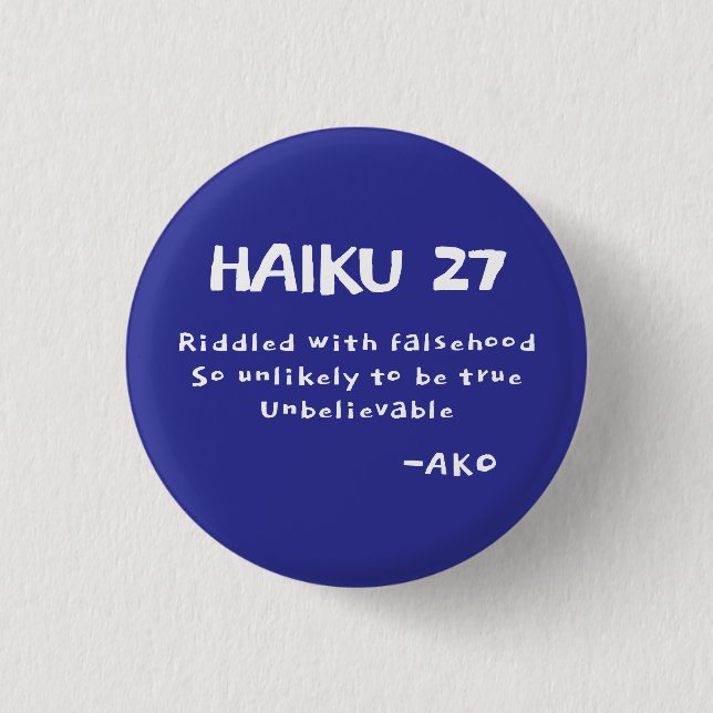 HAIKU 27 BUTTON (Vorderseite)