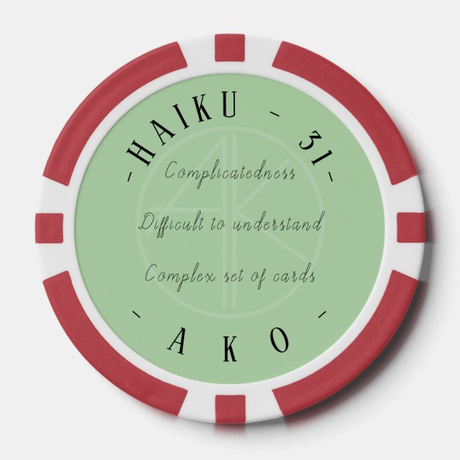 HAIKU 31 POKERCHIPS (Vorderseite)