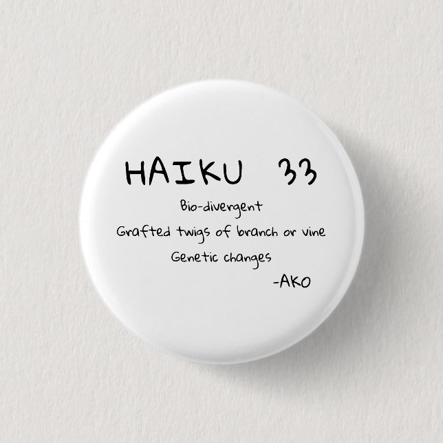 HAIKU 33 BUTTON (Vorderseite)