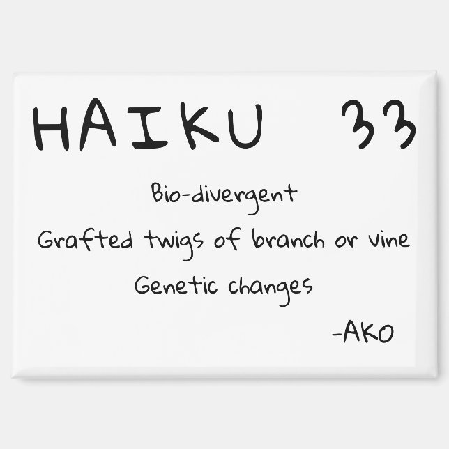 HAIKU 33 MAGNET (Vorderseite)