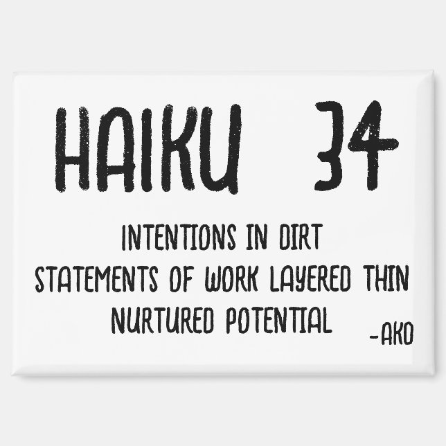 HAIKU 34 MAGNET (Vorderseite)
