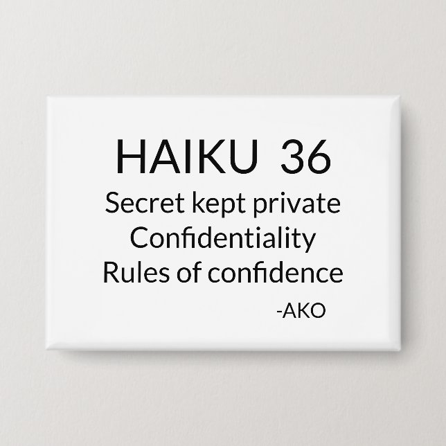 HAIKU 36 BUTTON (Vorderseite)