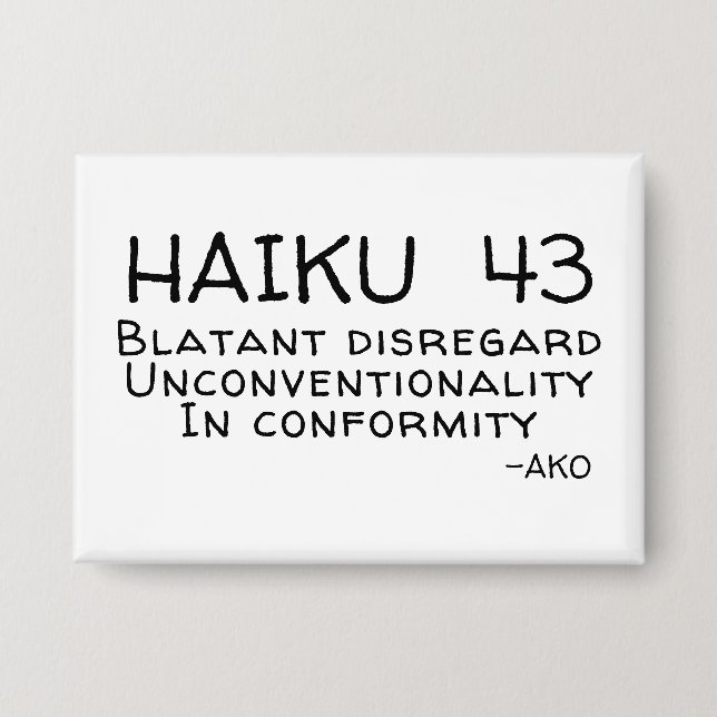 HAIKU 43 BUTTON (Vorderseite)