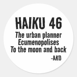 HAIKU 46 RUNDER AUFKLEBER