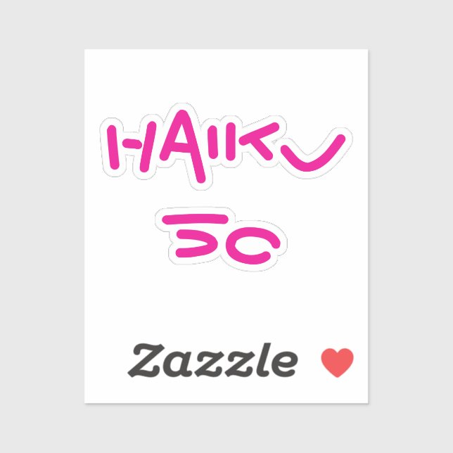 HAIKU 50 AUFKLEBER (Blatt)