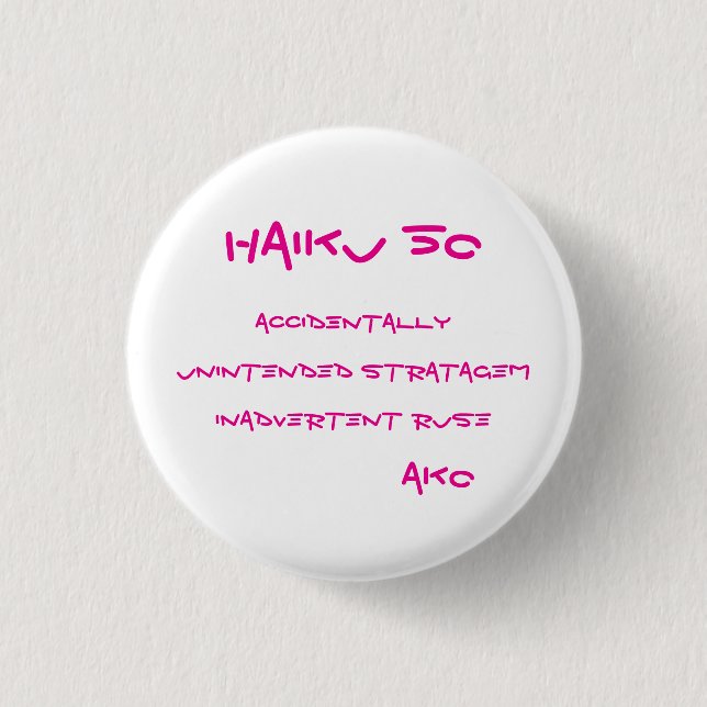 HAIKU 50 BUTTON (Vorderseite)