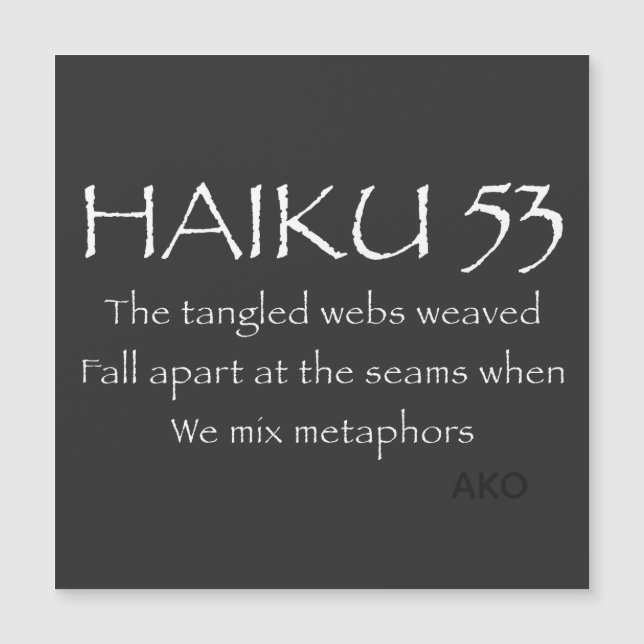 HAIKU 53 MAGNETKARTE (Vorderseite)