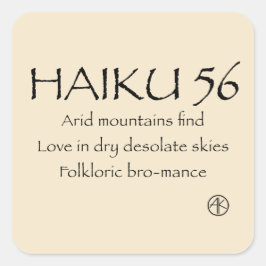 HAIKU 56 QUADRATISCHER AUFKLEBER