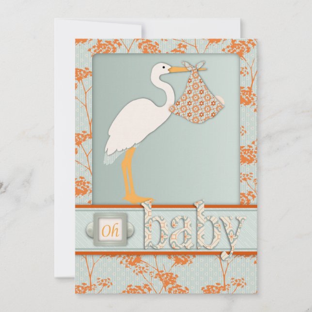 Haiku-Baby-Einladungs-Karte Einladung (Vorderseite)