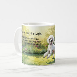 Haiku Gedicht - Poodle in Morgenlicht Tasse