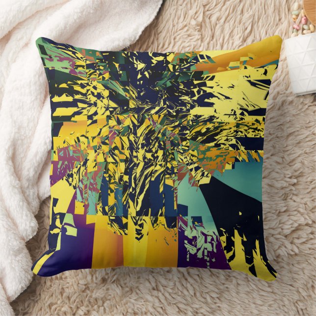 Haiku Japanisches Gedicht Farbiges Muster Kissen (Decke)