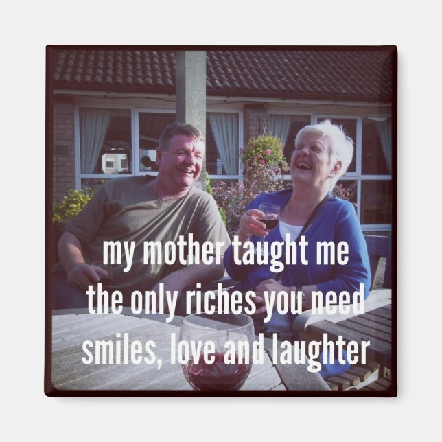 Haiku Kühlschrankmagnet - Meine Mutter hat mir bei Magnet (Vorne)