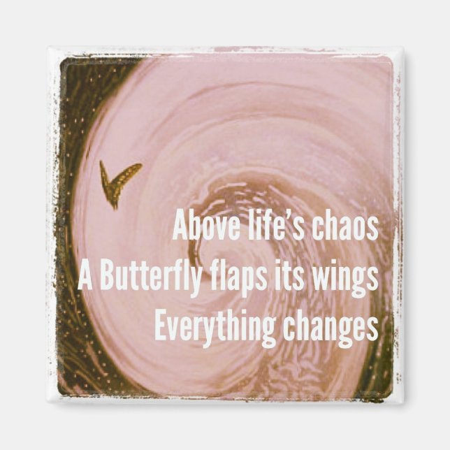 Haiku-Kühlschrankmagnet - Schmetterling Magnet (Vorne)