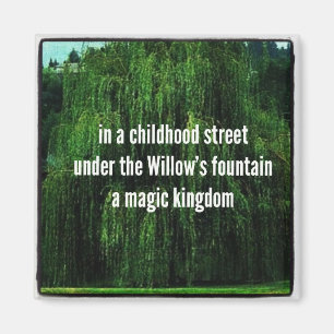Haiku-Kühlschrankmagnet - unter dem Brunnen der Magnet